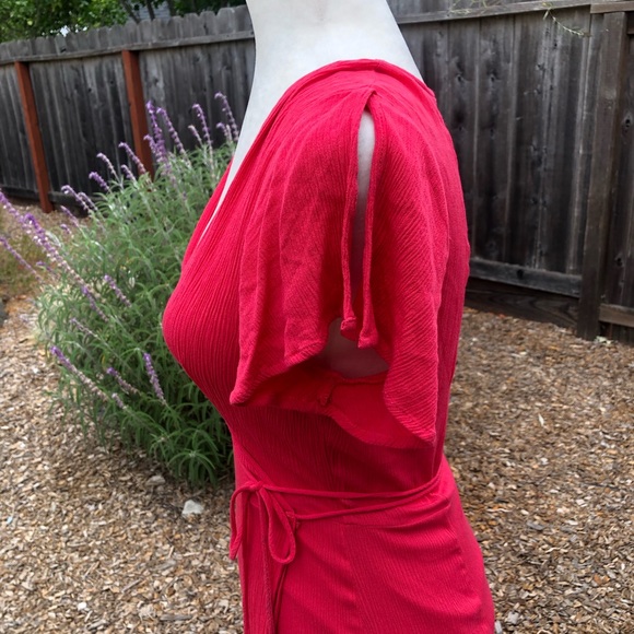 Lulus Much Obliged Maxi Wrap Dress - Size Medium - Picture 12 of 16